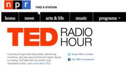 TED Radio Hour brings great ideas to NPR stations. Premiere: April 27