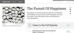 “The Pursuit of Happiness” — listen now to TED Radio Hour Episode 2