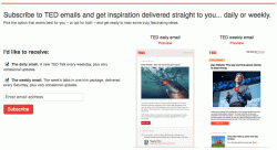 Get the daily TED Talk newsletter delivered to your inbox
