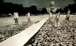 TED Fellow Naomi Natale lays One Million Bones on the National Mall