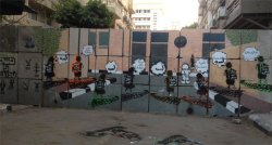 My City: An artist spray-paints Cairo’s uncertain future
