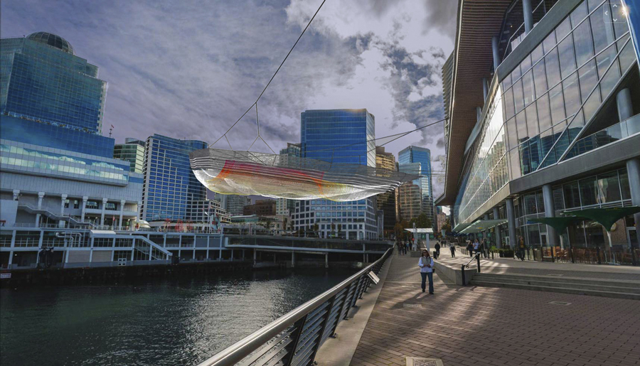 Janet Echelman begins installation of 745-foot aerial sculpture in
Vancouver: A making-of gallery