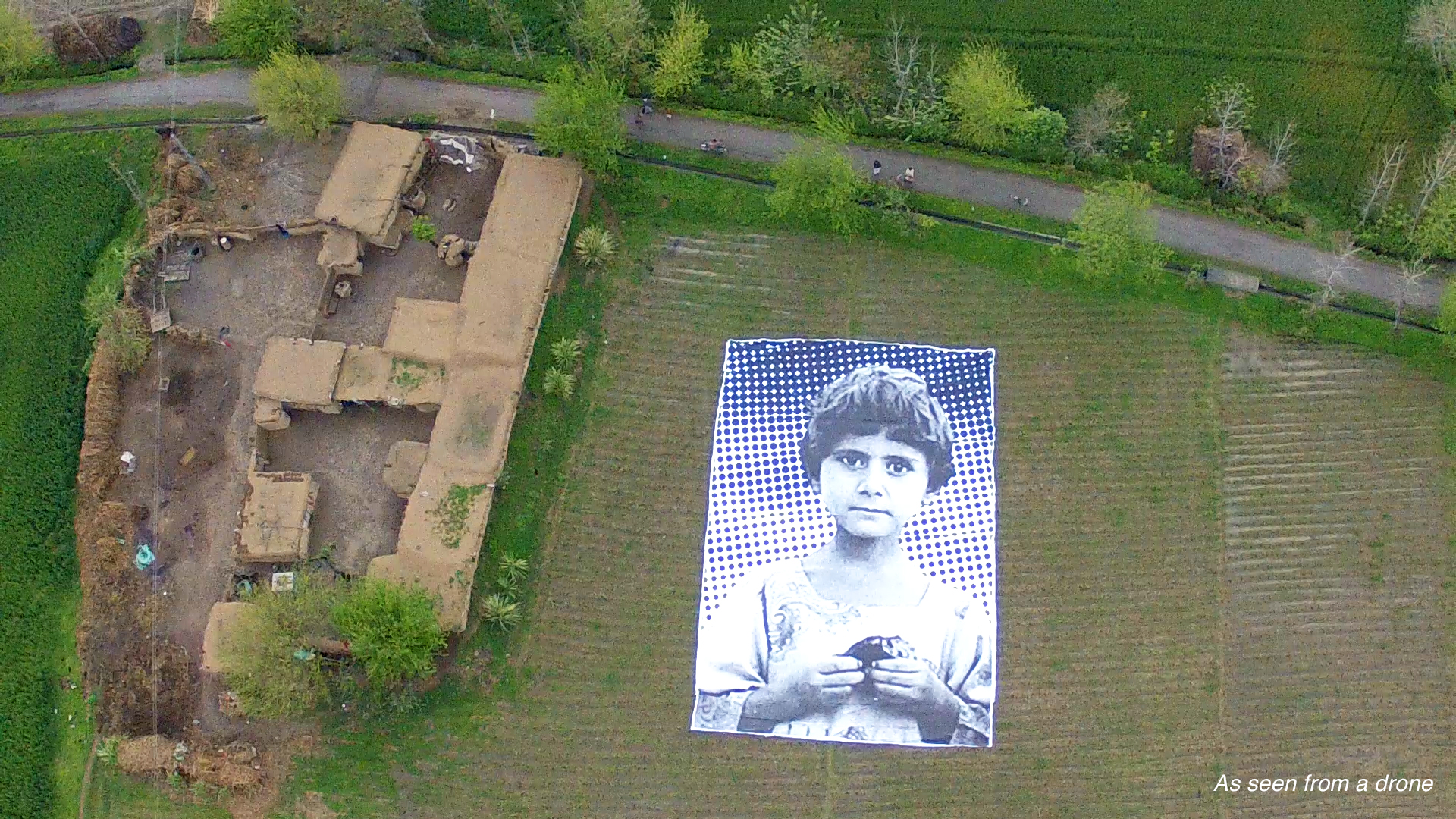 Not a bug splat: This massive portrait is a message to drone operators