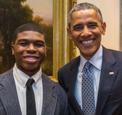 Barack Obama sits down for a StoryCorps interview with a White House mentee
