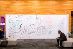 At TED, it’s encouraged to draw on the walls