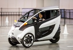 Test driving the Toyota i-Road concept car