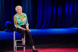 Neither laryngitis nor repeated microphone fails could keep Dame Stephanie Shirley from her TED Talk