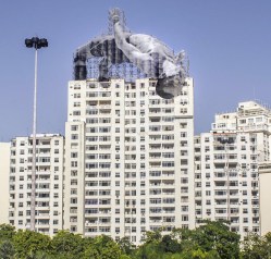 Giant Olympic athletes take flight over Rio in JR’s latest work