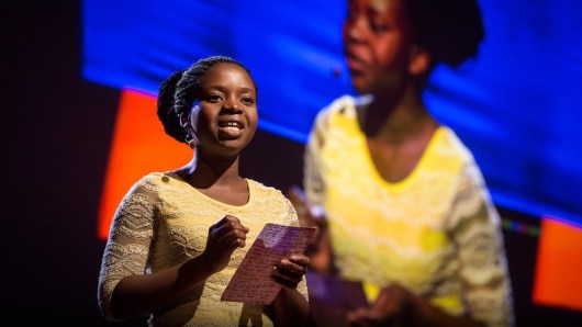 Activist Memory Banda talks at TEDWomen in 2015.
