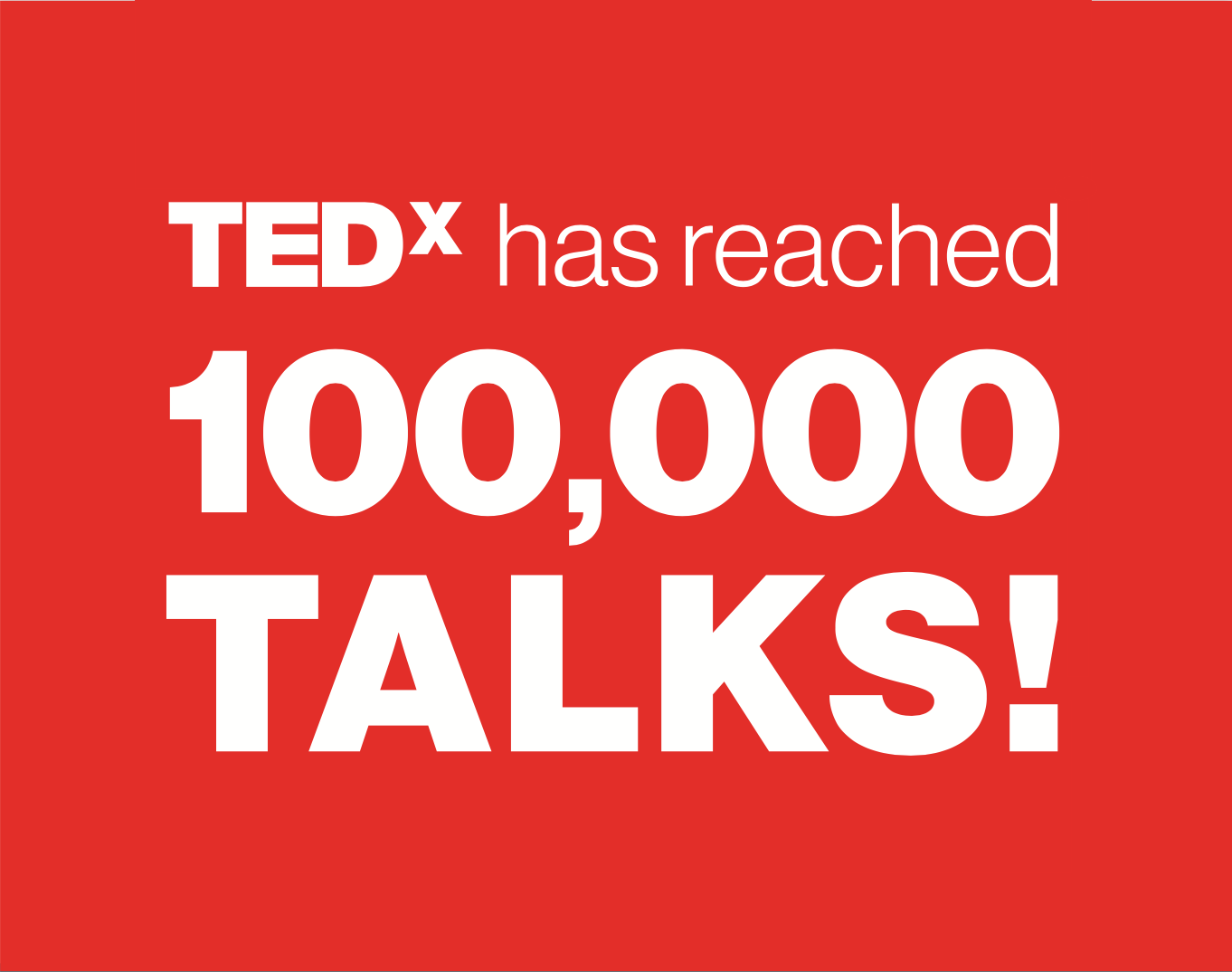 Achievement unlocked: TEDx celebrates 100,000 talks!