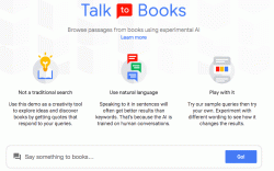 Announced at TED2018: Google’s new TalkToBooks search